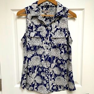 Floral banana republic colored tank top